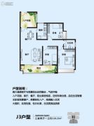 帝佳尚城3室2厅1卫118平方米户型图