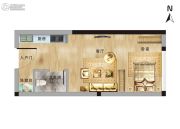 中茂新悦城2室1厅1卫32平方米户型图