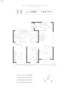 武汉城建・汉阳印象3室2厅2卫120平方米户型图