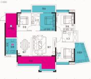 星岸城3室2厅2卫121平方米户型图