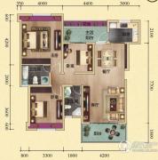 瀚城国际3室2厅2卫110平方米户型图