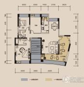 宏达世纪锦城3室2厅2卫135平方米户型图
