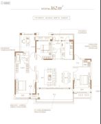 金科天籁城4室2厅2卫162平方米户型图