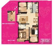 天颐郦城三期3室2厅1卫113平方米户型图