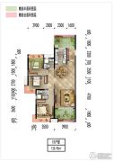 梅州万达广场3室2厅2卫120平方米户型图