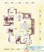 上林西江国际社区4室2厅3卫156平方米户型图