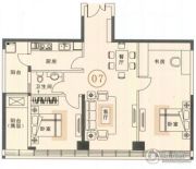 恒虹世纪广场3室2厅2卫0平方米户型图