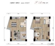 长江广场3室2厅2卫68平方米户型图