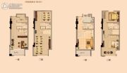新创玉山广场2室2厅2卫63平方米户型图