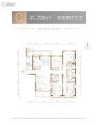 郑州雅颂居4室2厅3卫226平方米户型图